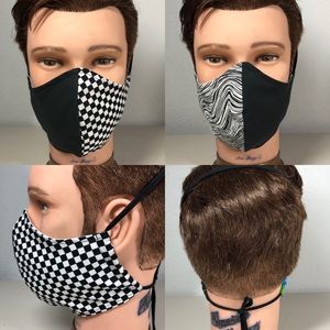 2 Face mask for men size L filter Pocket